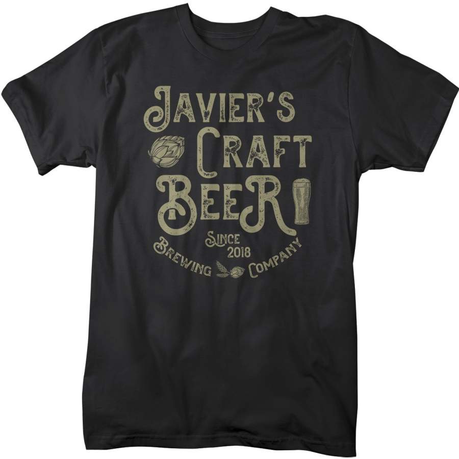 Men’s Personalized Brewing T-Shirt Custom Brewery Shirt Vintage TShirt Customized Tee Craft Beer Shirts Brewing Shirt