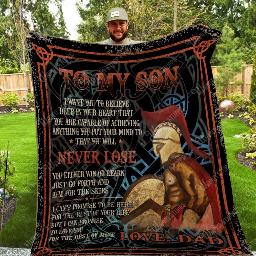 To my son, Dad always here for you PN 3D Quilt Blanket 2933