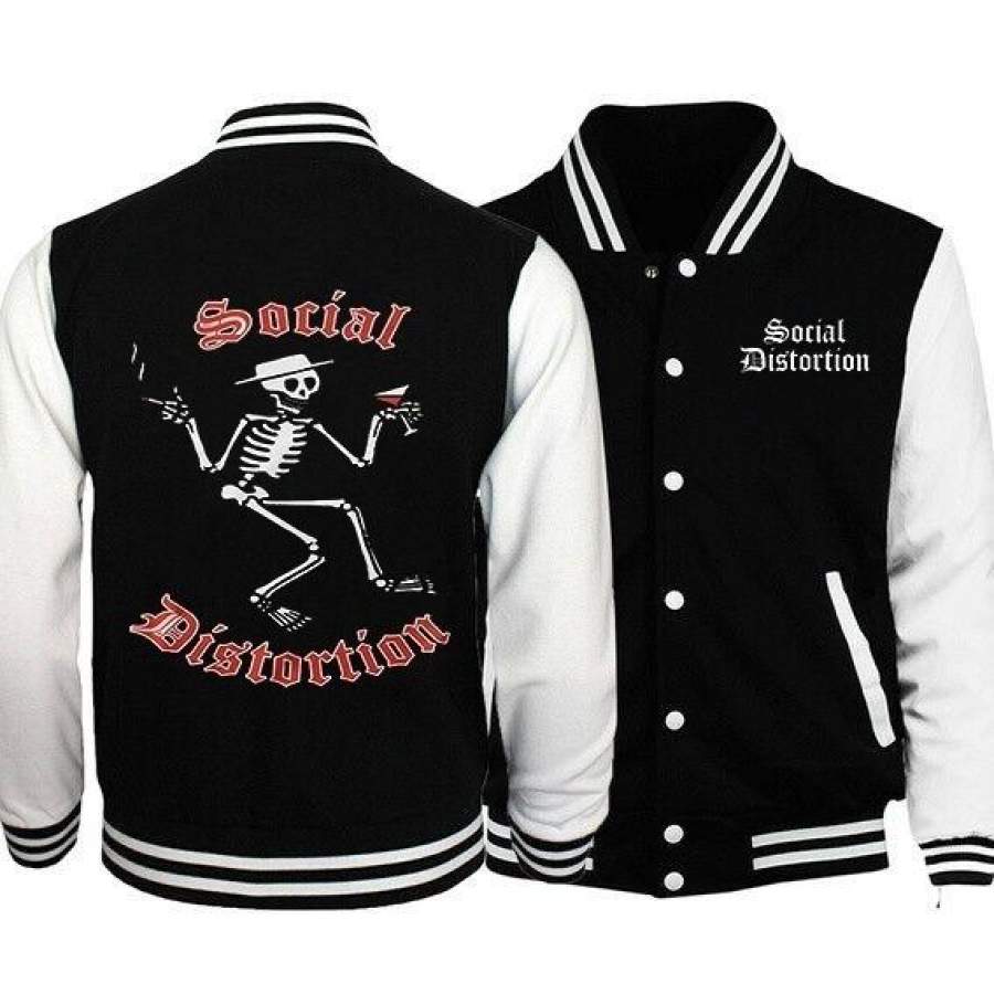 Social Distortion Baseball Jacket Sweatshirt