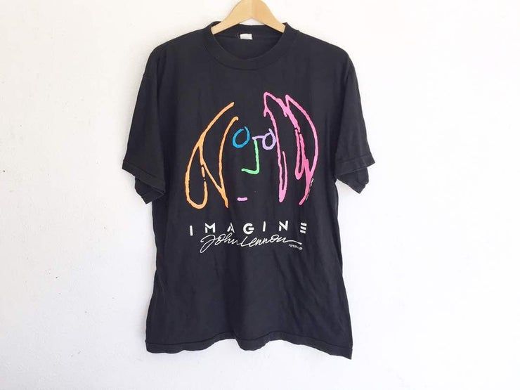 Vintage 80 S John Lennon Imagine Nirvana Oasis Mis Shirt