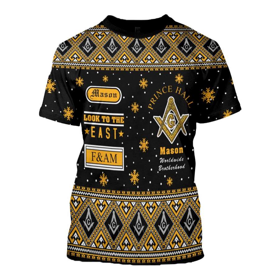 3D ALL OVER FREEMASON UGLY SWEATER 81020193