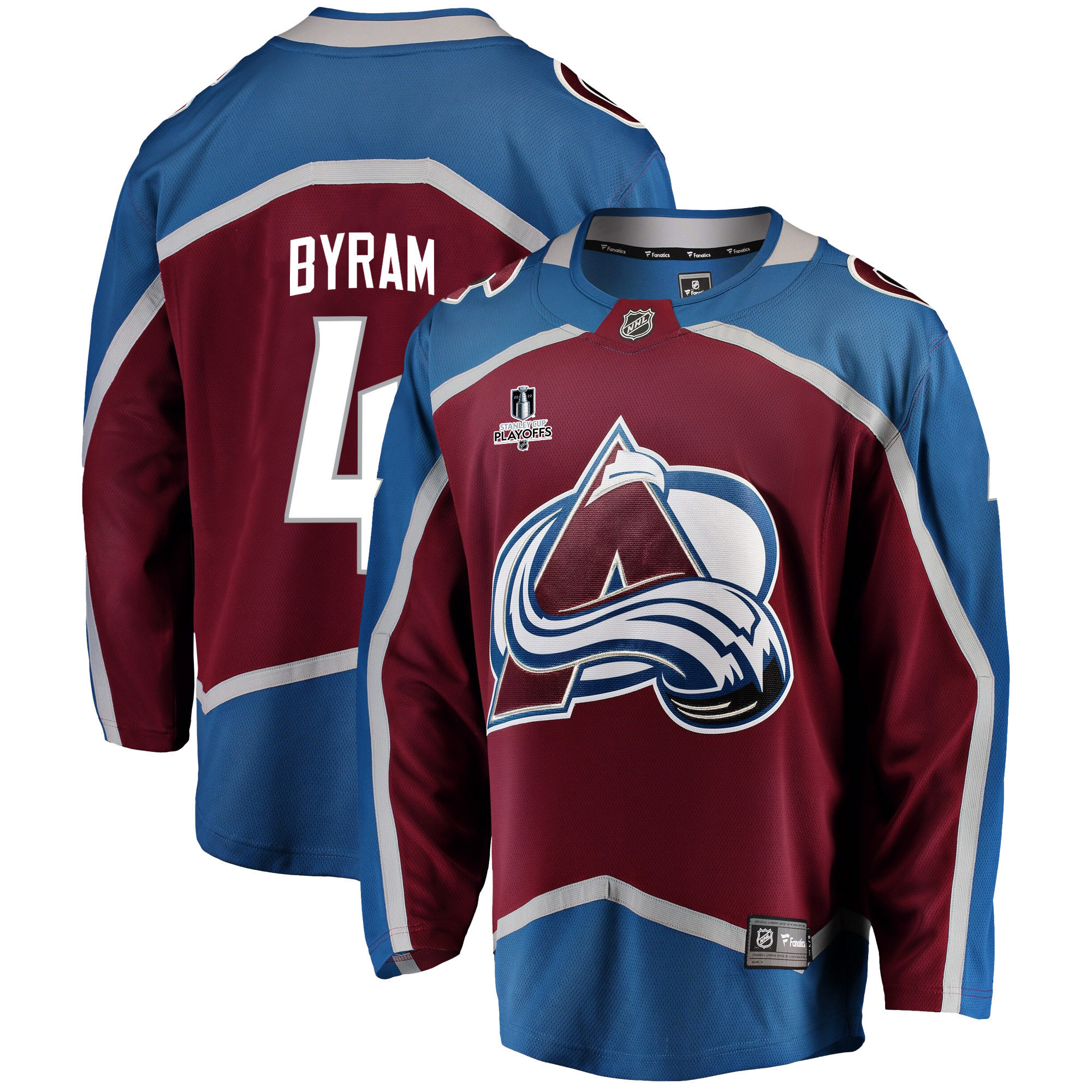 Colorado Avalanche Bowen Byram 4 Home 2022 Stanley Cup Playoffs Breakaway Men Jersey – Burgundy