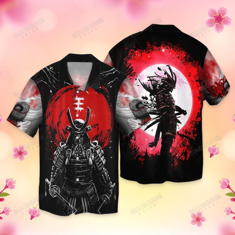 Red Moon Samurai 3D Full Print Shirts TY106010