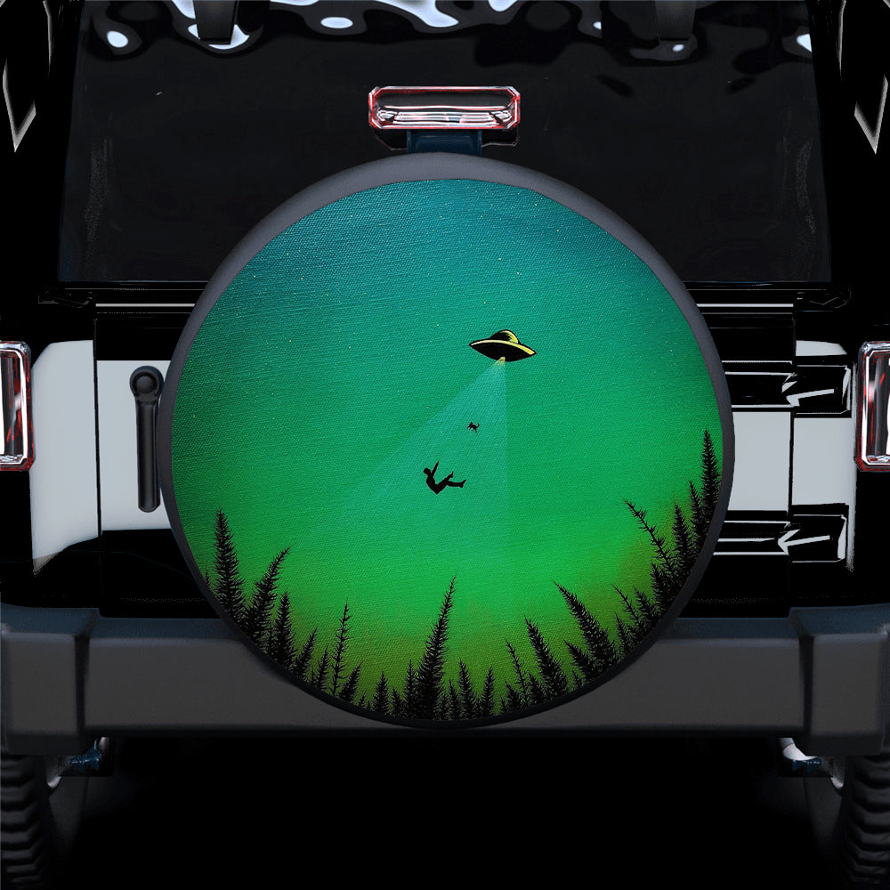 Alien Ufo Sky Jeep Car Spare Tire Covers Gift For Campers