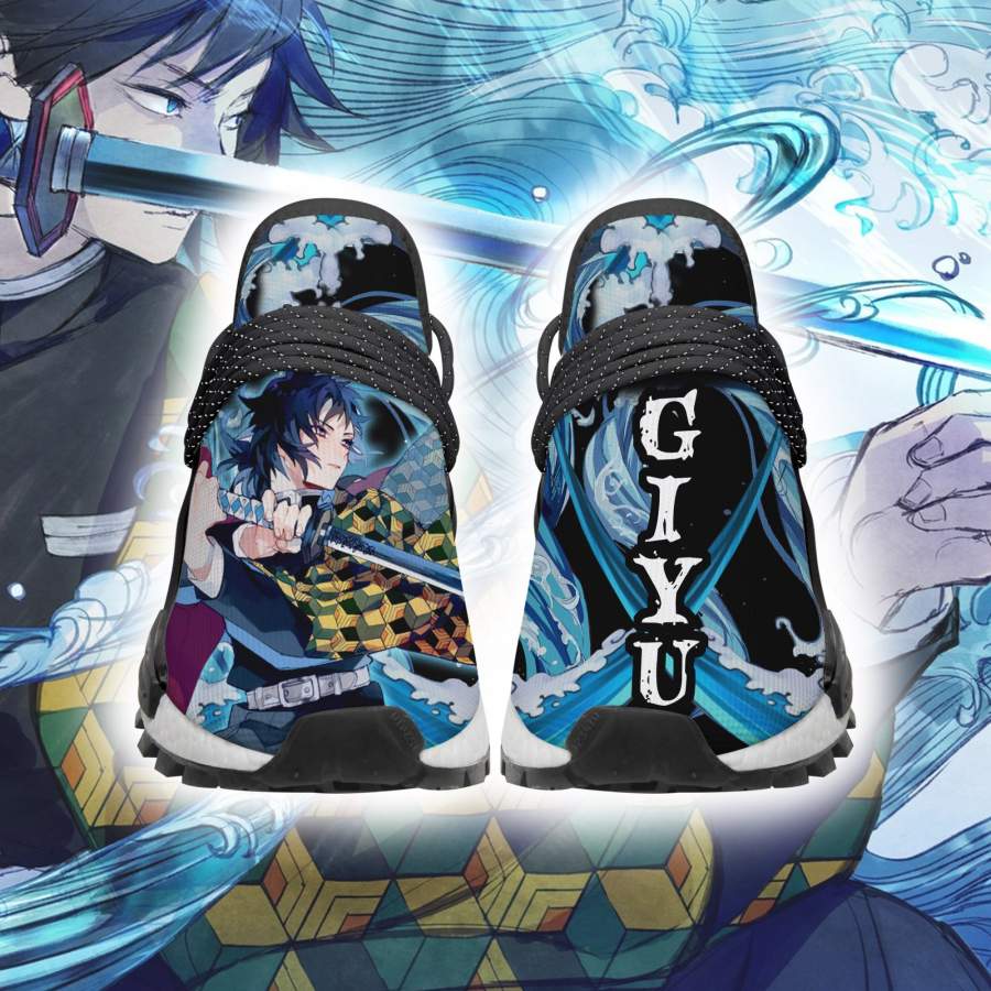 Demon Slayer Shoes Giyu NMD Sneakers Water Breathing Anime Shoes