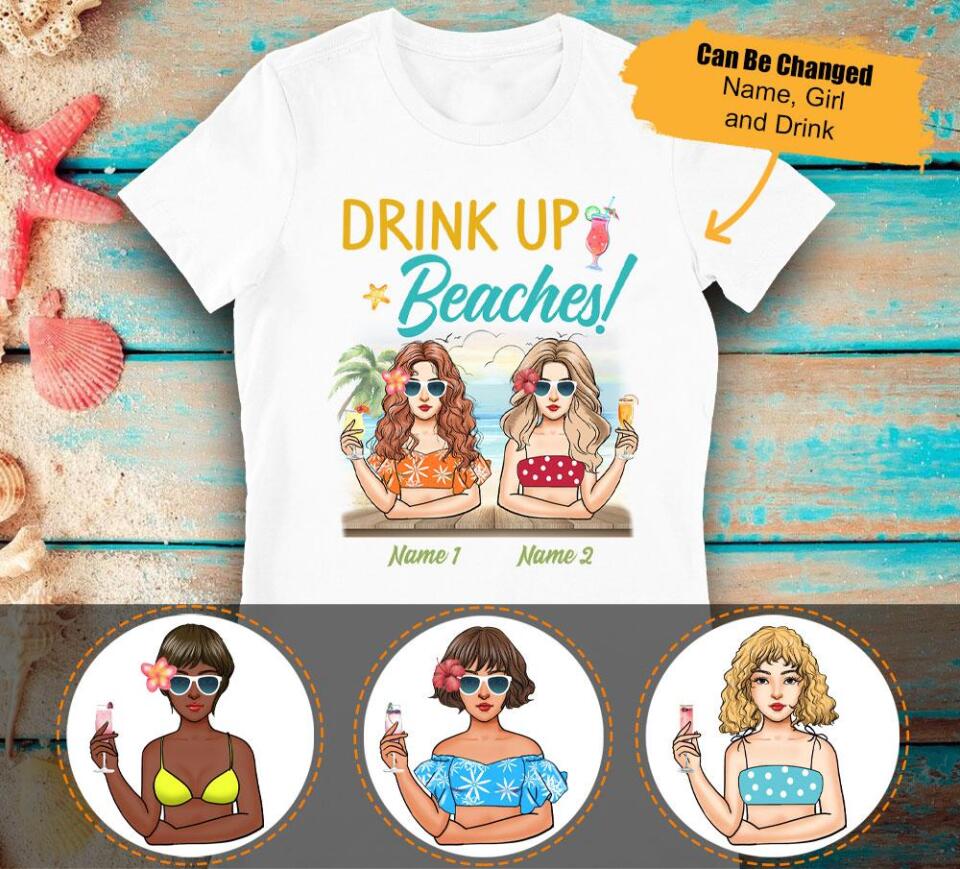 Personalized Friends Beach T Shirts, Funny Gift For Bestie – Trending Personalized