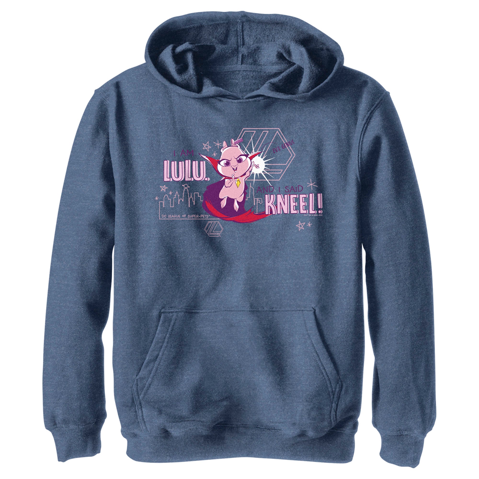 Boy’S Dc League Of Super-Pets I Am Lulu And I Said Kneel Cartoon Pull Over Hoodie