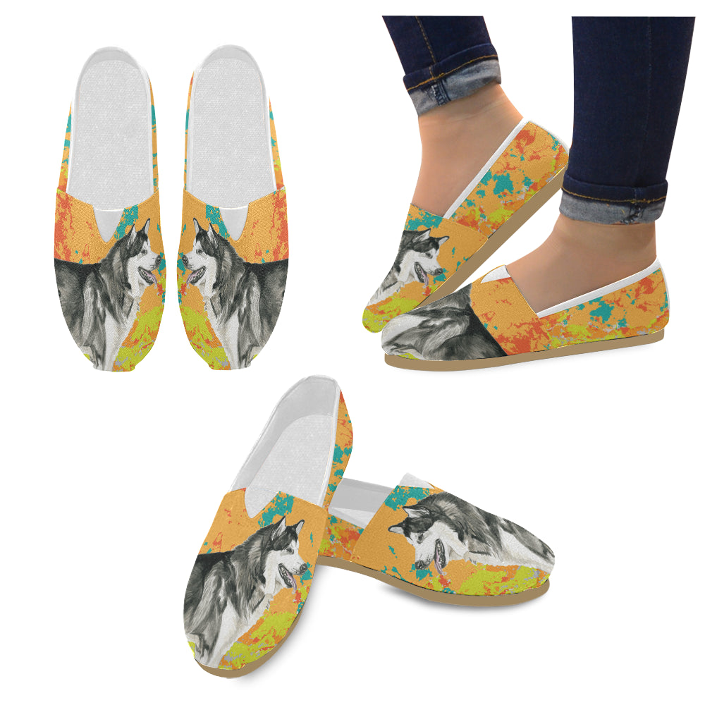 Alaskan Malamute Water Colour No.2 Women’s Casual Shoes