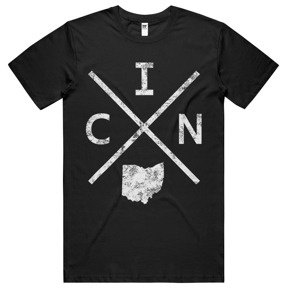 Vintage Cincinnati Retro Cin Cross T Shirts