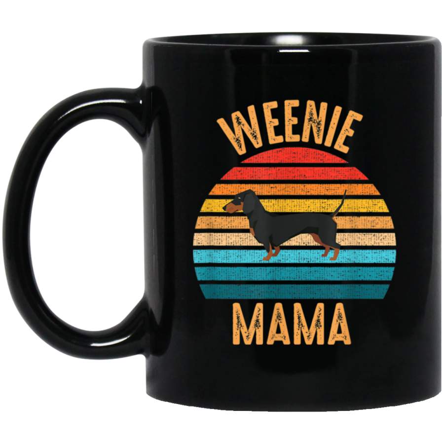 Vintage Weenie Mama Womens Dachshund Retro Gift Mug