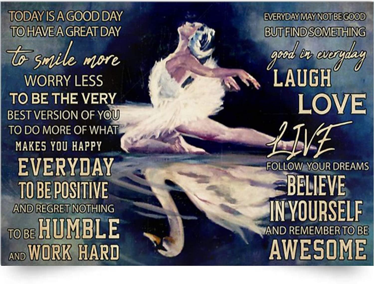 Ballet Horizontal Poster-Believe In Yourself-Home Decoration Poster, Wall Poster, Home And Room Decoration, Gifts For Friends And Relatives, Souvenirs.