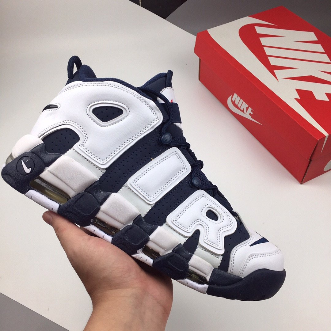 Nike Air More Uptempo Olympic WhiteMidnight Navy 5338731