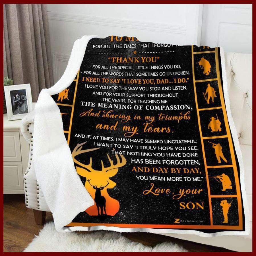 Thank You For All Special You Do Blanket Gift For Dad