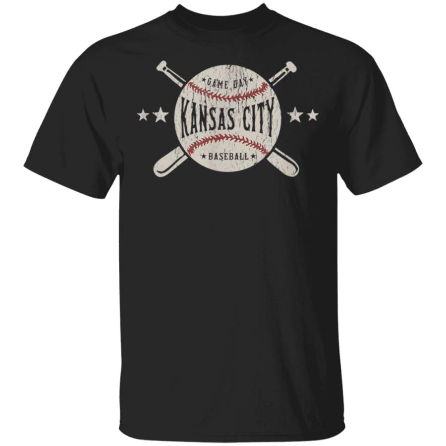 Kansas City Missouri KC TShirt Vintage Baseball Graphic Tee