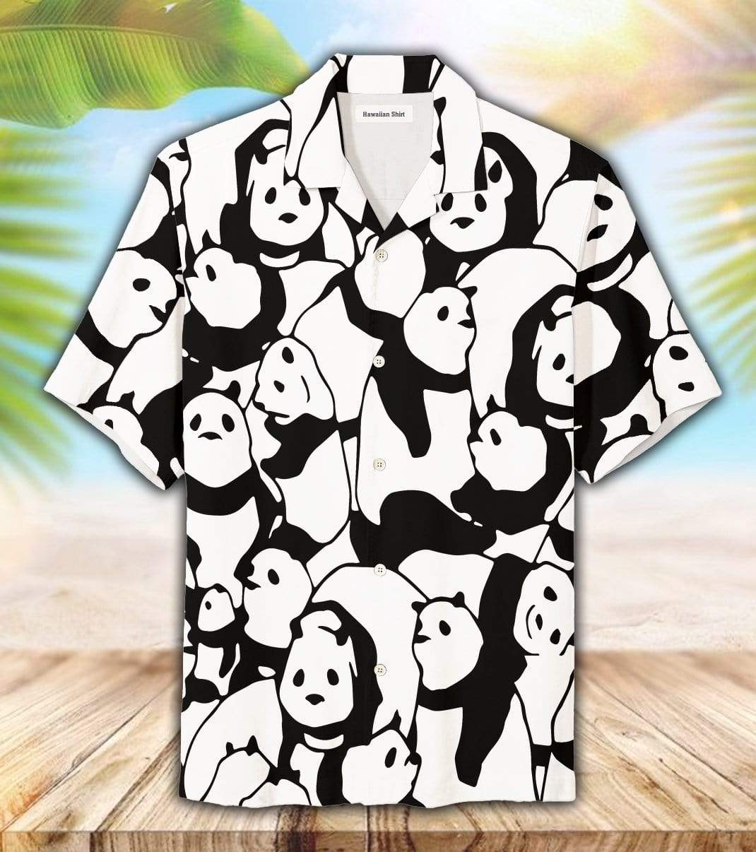 Cute Panda Unisex Hawaii Aloha Shirts Ha17739