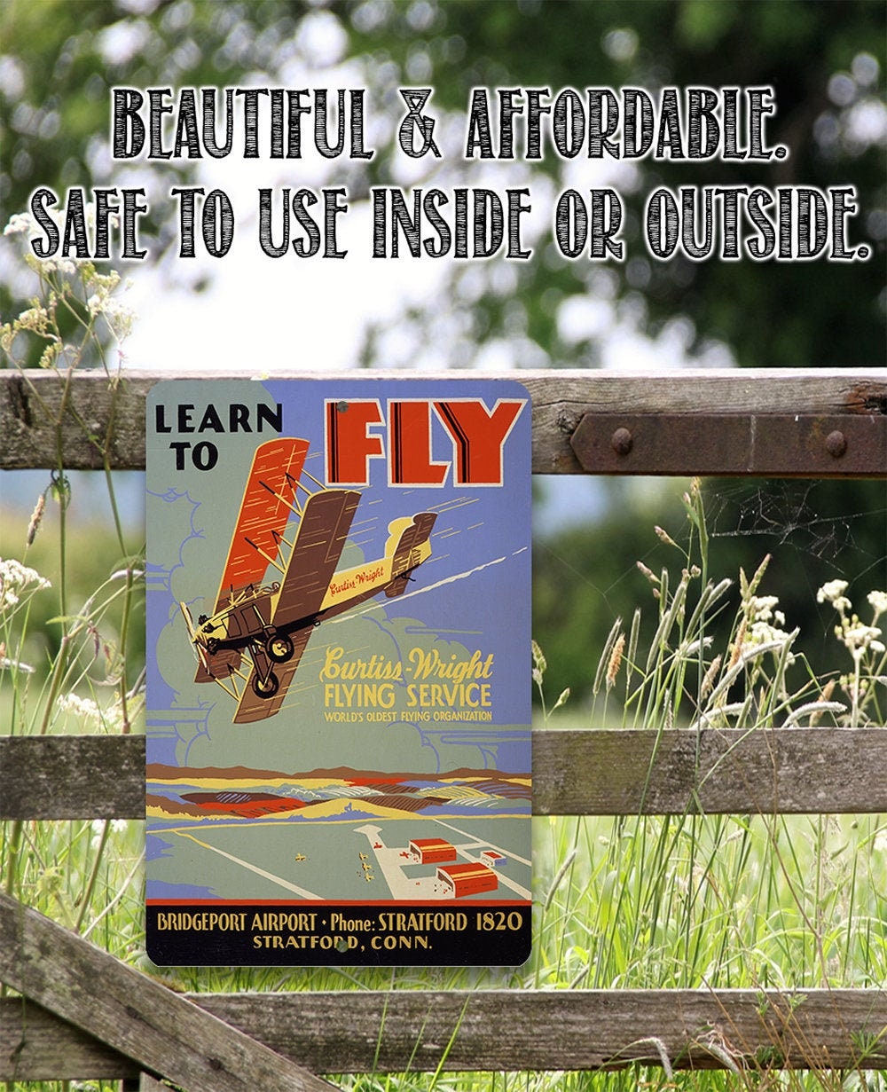 Learn to Fly -8″ x 12″ or 12″ x 18″ Aluminum Tin Awesome Metal Poster