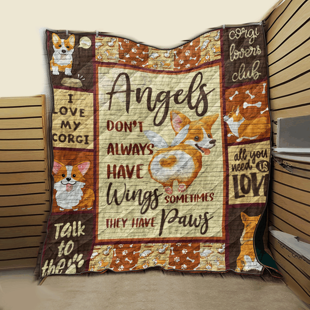 Corgi 3D Customized Quilt Have Paws TUH107235 PLEN2407