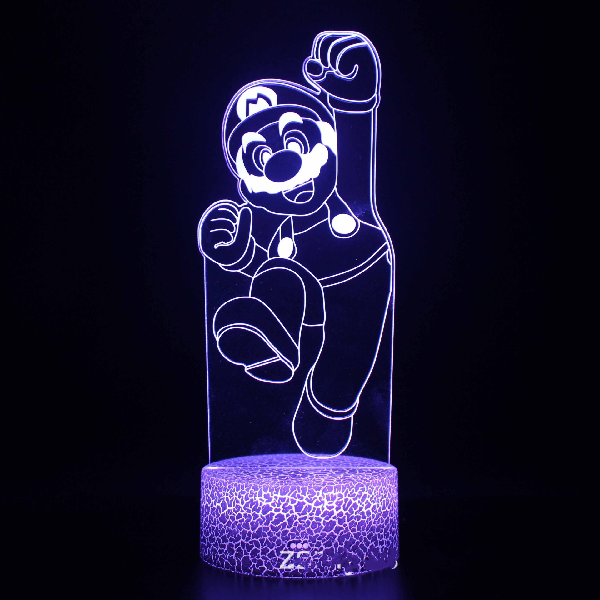 Super Mario 3D Night Lights Colorful LED Mario Game Lamp LED Bedroom Decor Lighting Xmas Gift Lampara Illusion Touch Sensor Gift alx