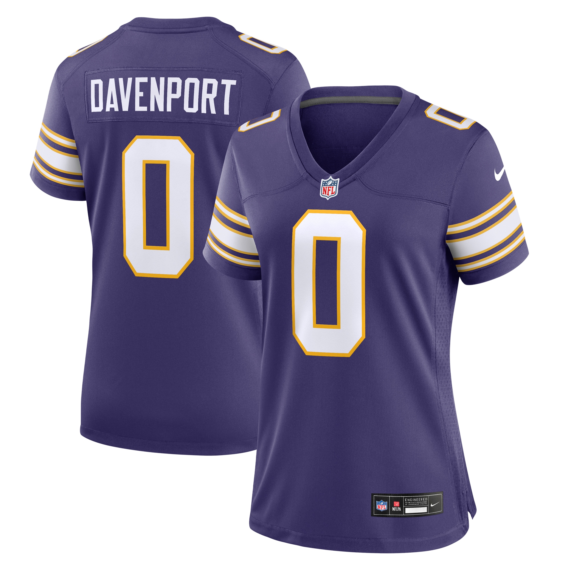 Women’s Minnesota Vikings Marcus Davenport Purple Classic Player Game Jersey