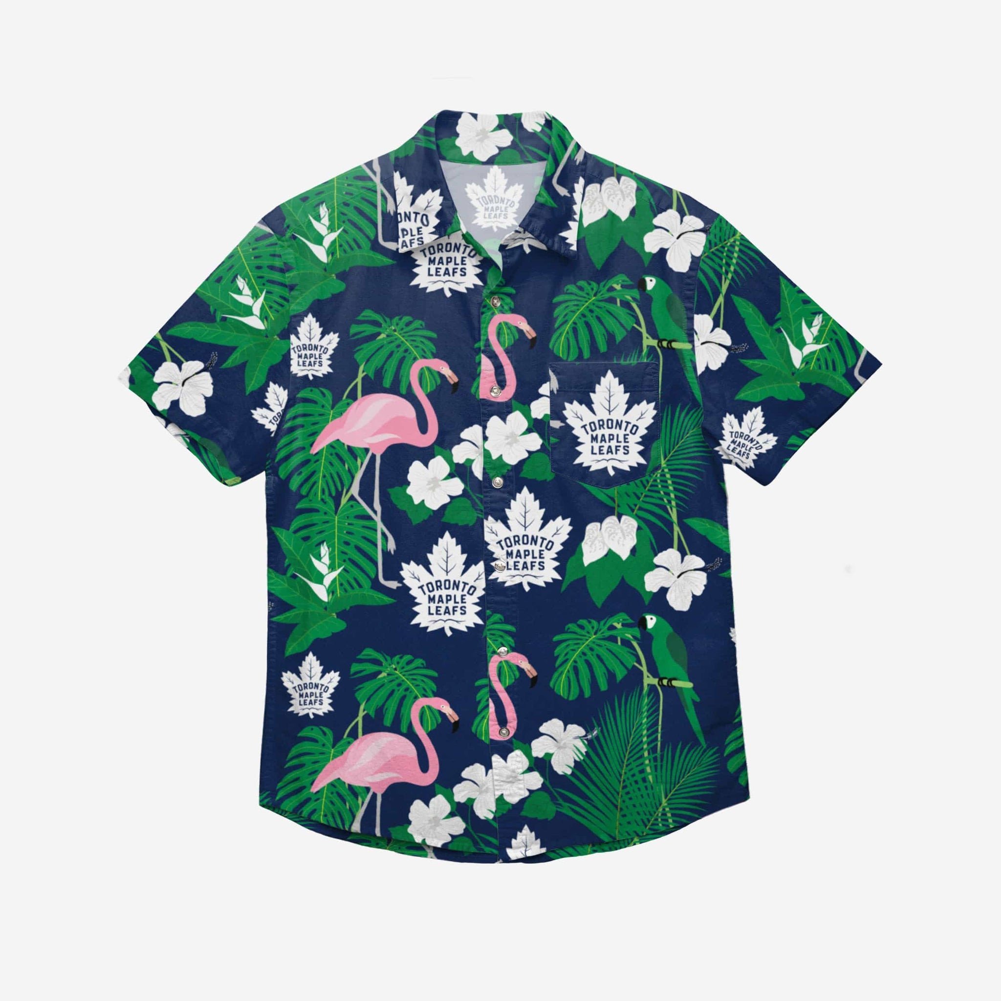 Toronto Maple Leafs Floral Button Up Hawaii Shirt Ha87147