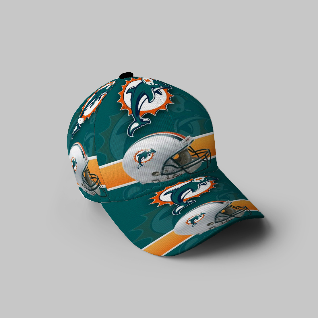 Miami Dolphins Logo And Helmet 3D Printing Baseball Cap Classic Hat