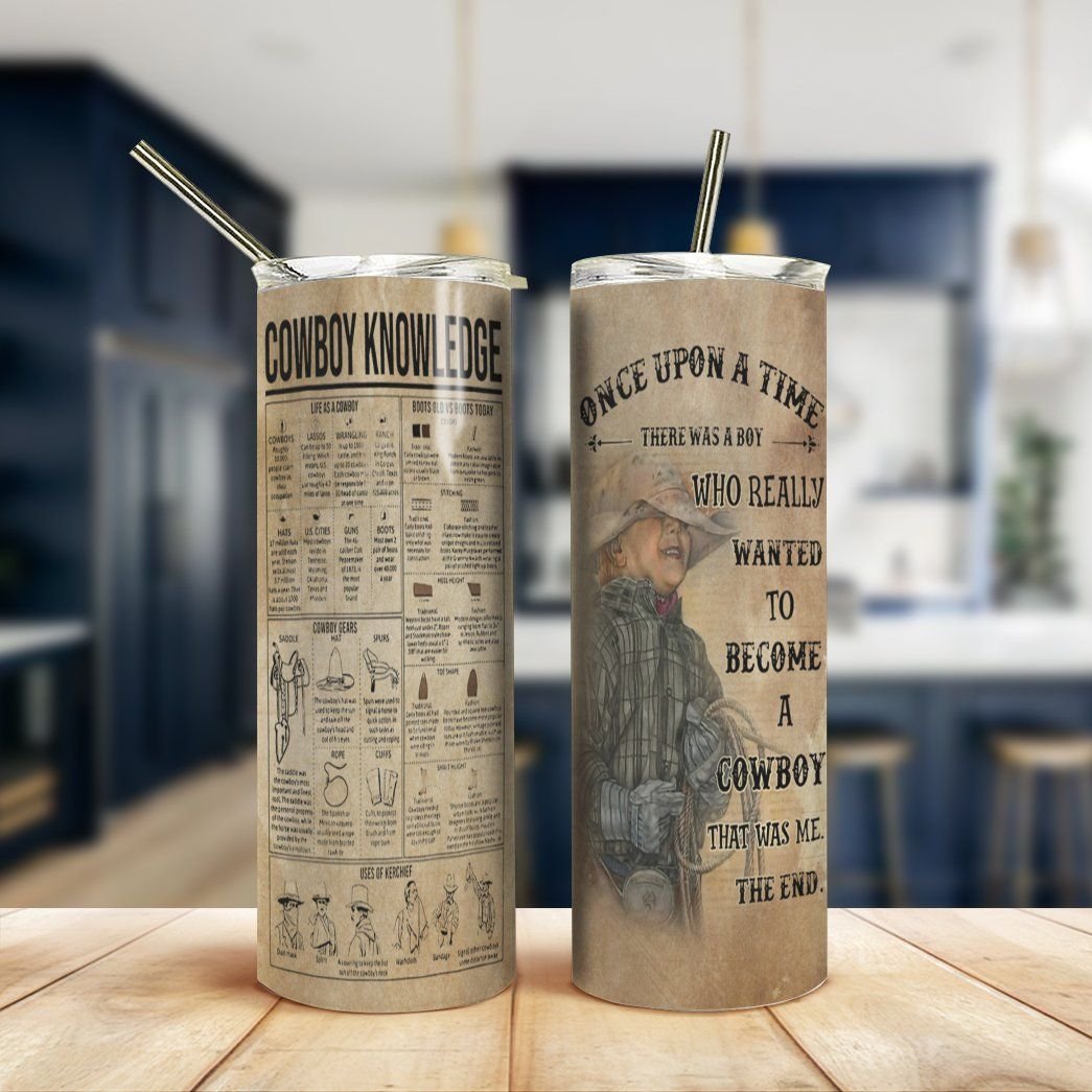 3D Cowboy Knowledge Custom Tumbler
