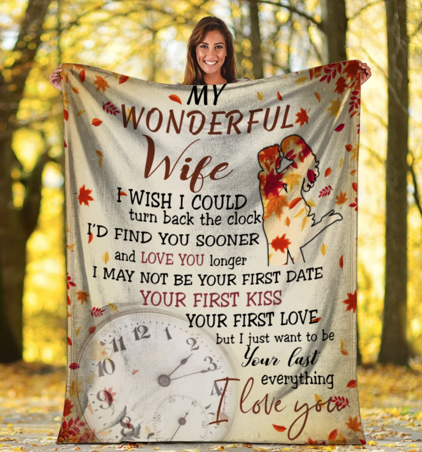 To My Wonderful Wife I Just Want To Be Your Last Everything I Love You Fleece Blanket Gift For Wife Home Decor Bedding Couch Sofa Soft And Comfy Cozy