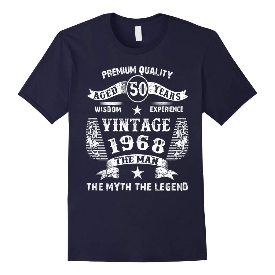 50th Birthday T Shirt Vintage 1968