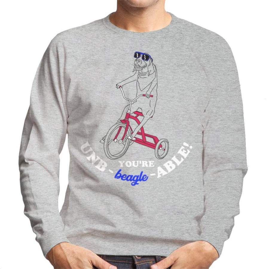 Unbearable Beagle On Tricycle Men’s Sweatshirt