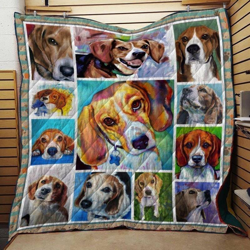 A BC – Beagle Dog Quilt Blanket