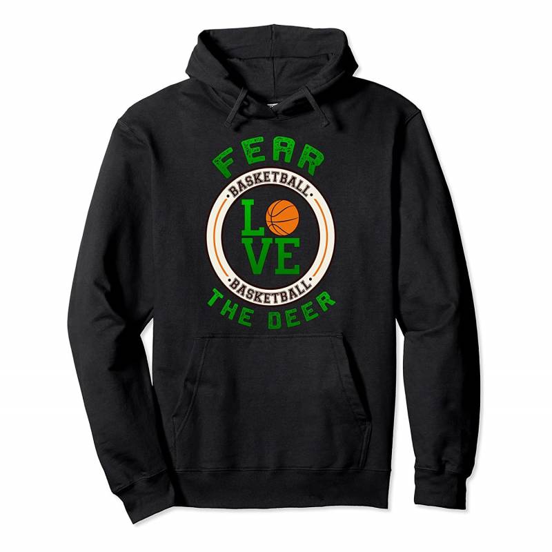 34 Fear The-Deer I heart basketball Gift For Milwaukee Fans Pullover Hoodie