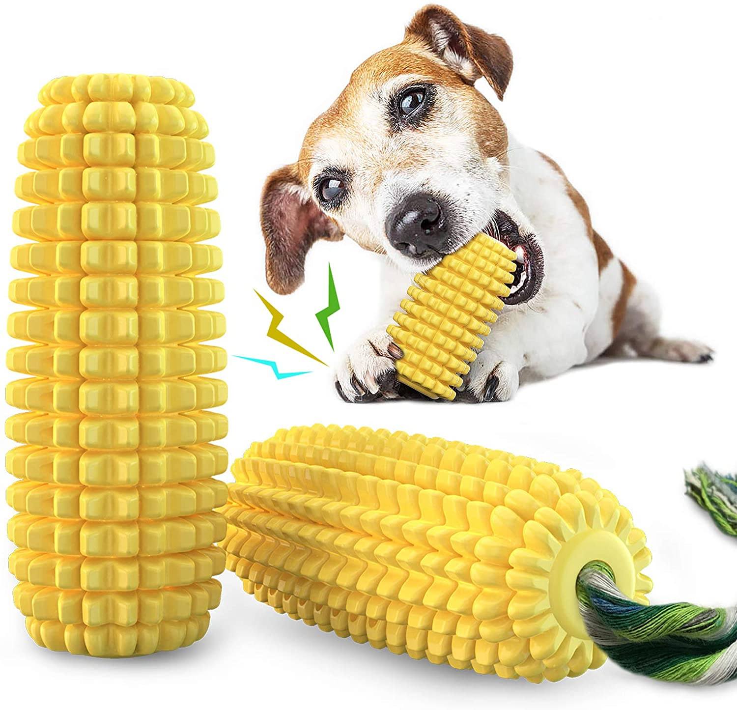 Puppy Toothbrush Clean Teeth Interactive Corn Toys