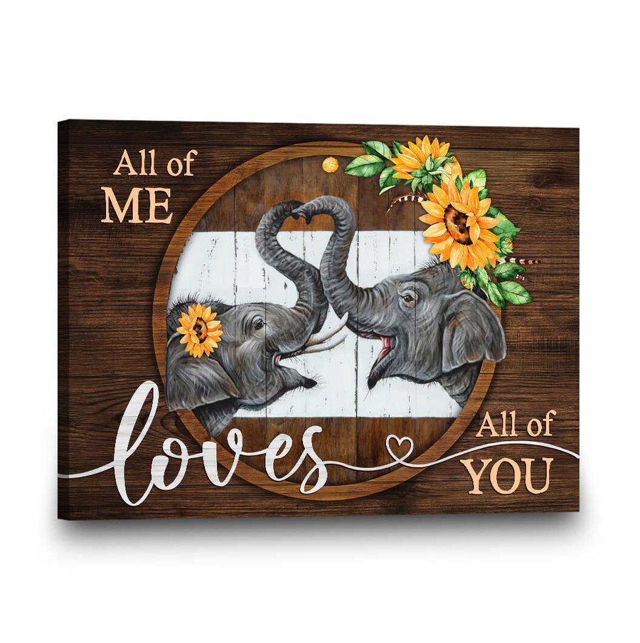 Personalized Elephant Couple Wall Art, You And Me We Got This Canvas Prints Wall Art For Husband And Wife 3  – Posters Canvas Prints Wall Art