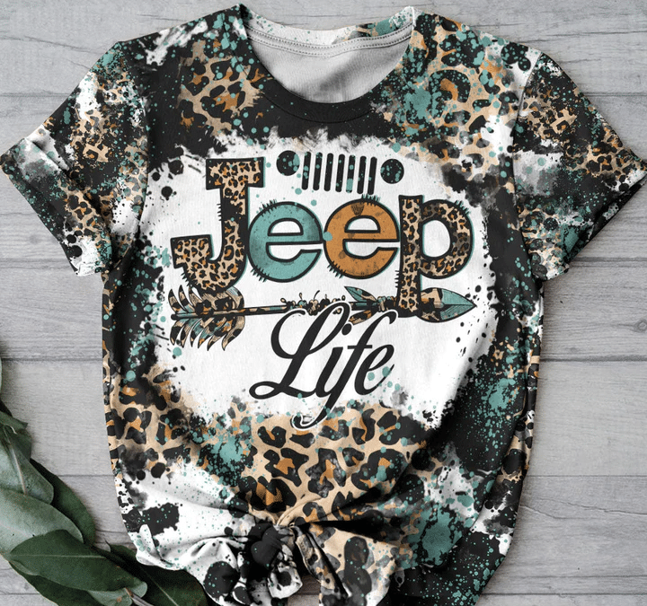 Jp Life Hippie Girl Leopard Pattern Unisex 3D T-Shirt