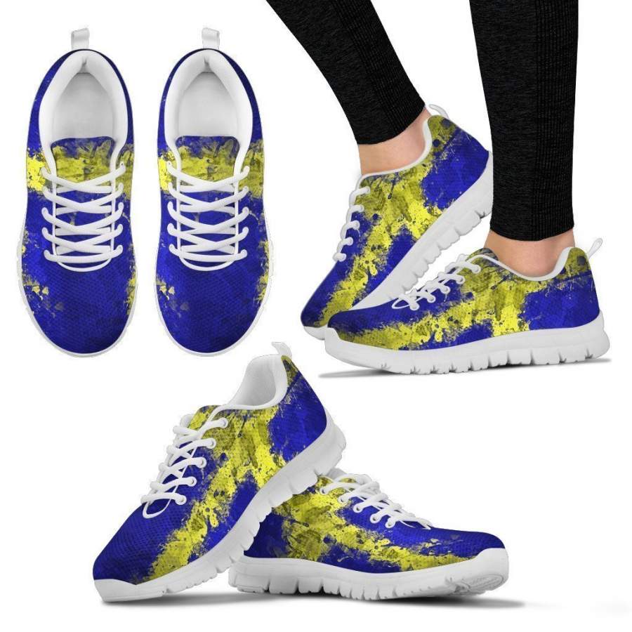 WHITE SWEDEN FLAG Women’s Sneakers