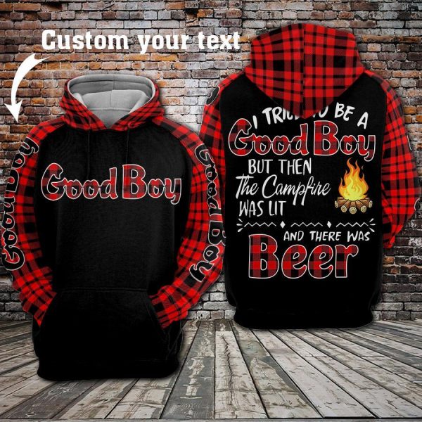 Good Boy Camping Black Hoodie