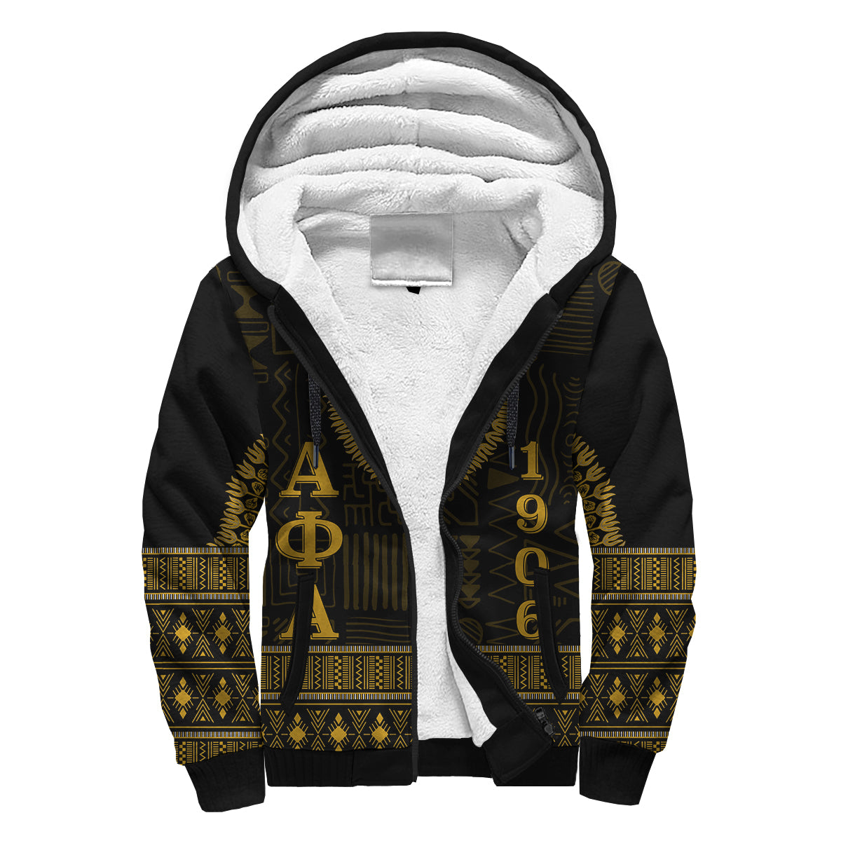 (Custom Personalised) Alpha Phi Alpha Sherpa Hoodie Dashiki Design Lt7