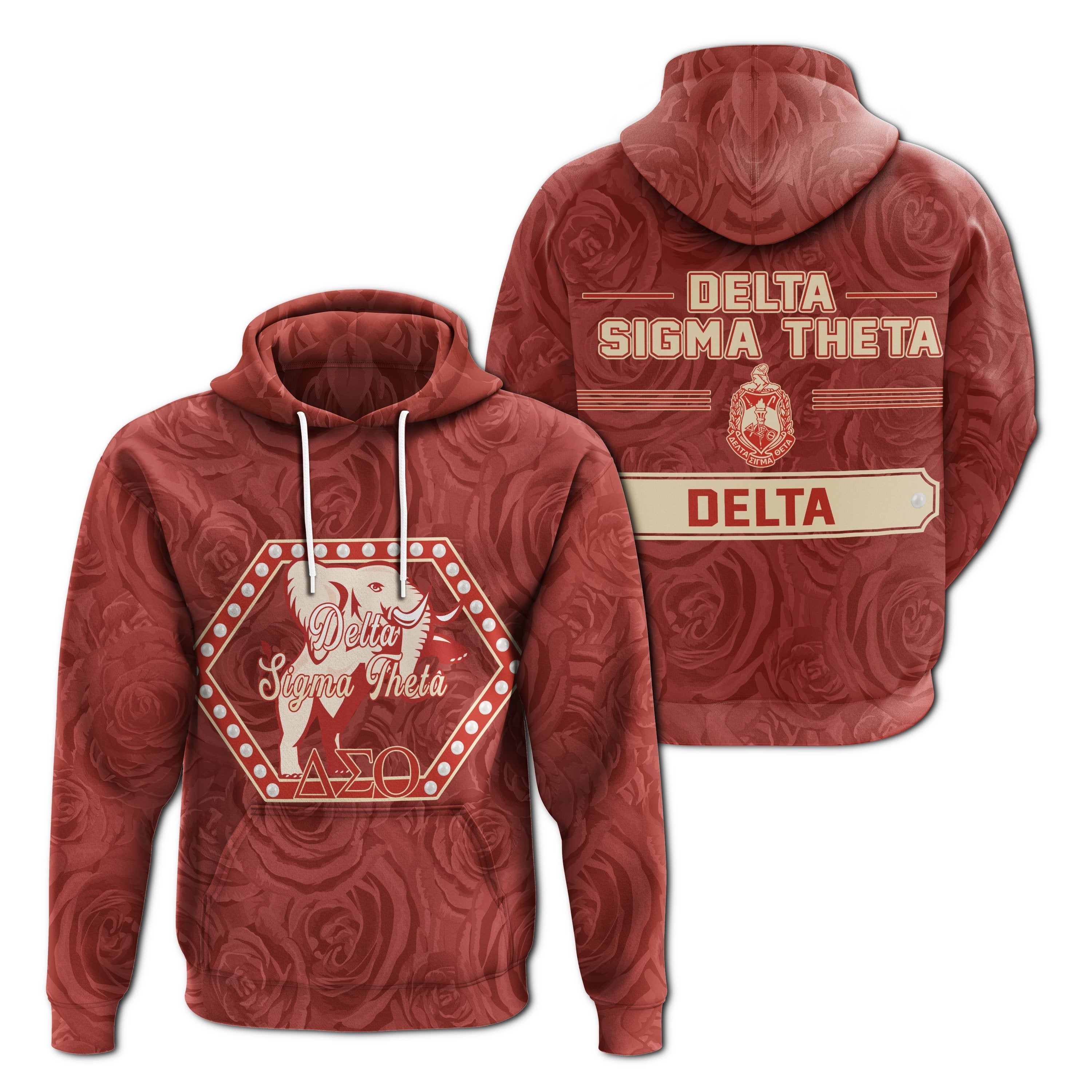 Greek Life Hoodie – Delta Sigma Theta Rose Peals Pullover