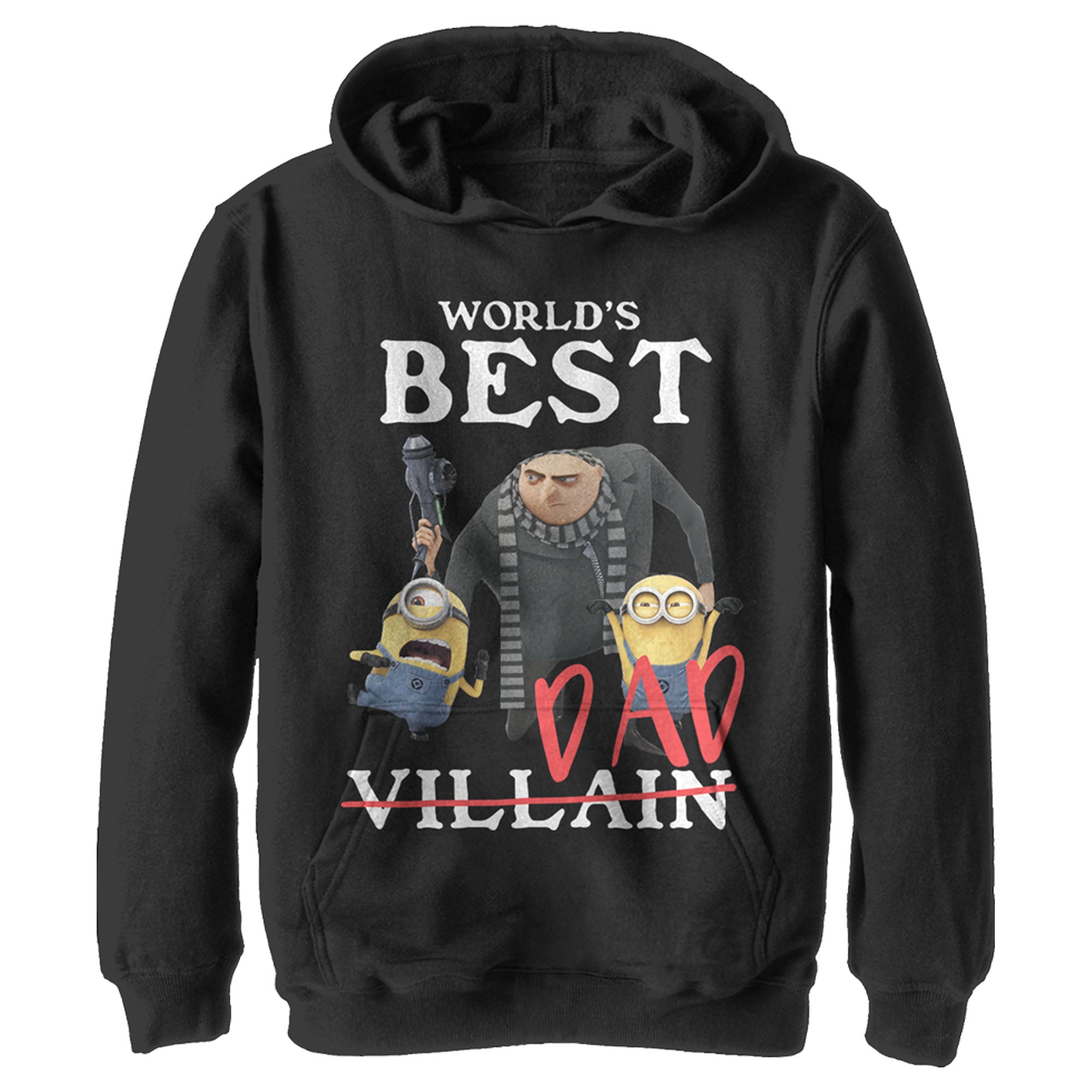 Boy’S Despicable Me World’S Best Dad Gru And Minions Pull Over Hoodie