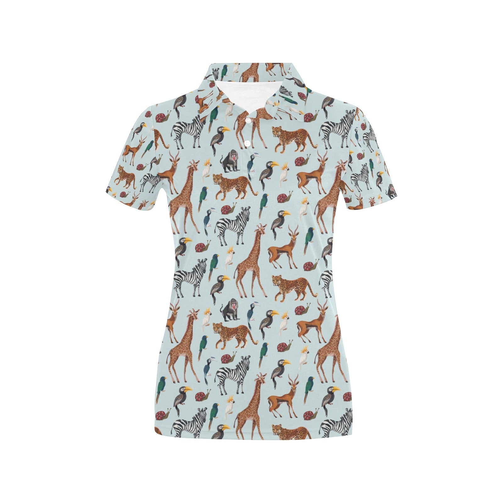 Safari Animal Print Design Lks306 Women’S Polo Shirt