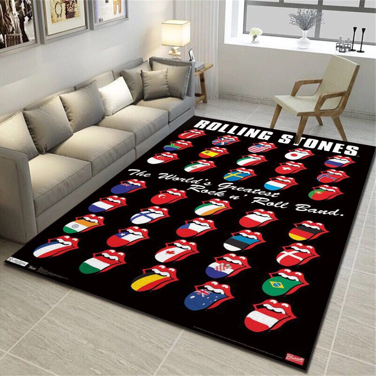 Rolling Stones Grid Rugs, Living Room Carpet