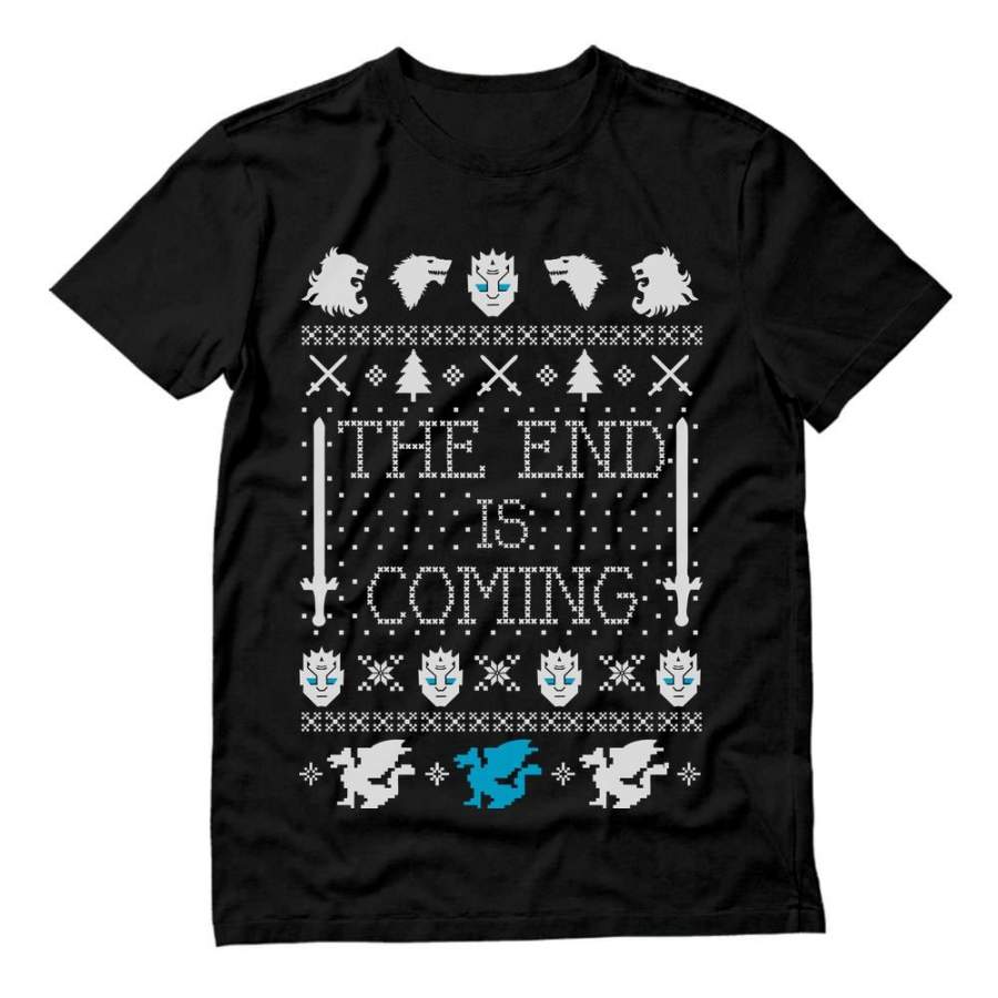 The End Is Coming Christmas Winter Dragons Ugly Sweater T-Shirt