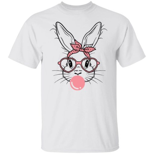 Cute Bunny Rabbit With Bandana Glasses Bubblegum Shirt