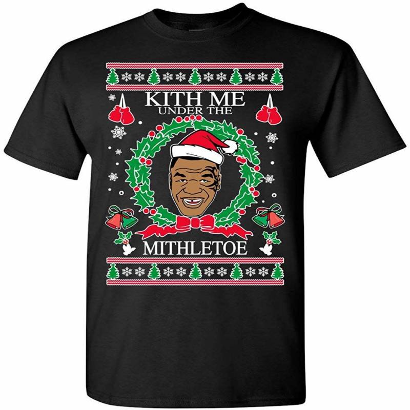 Ugly Christmas T-shirt Mike Tyson Kith Me Under The Mithletoe Tee Shirt