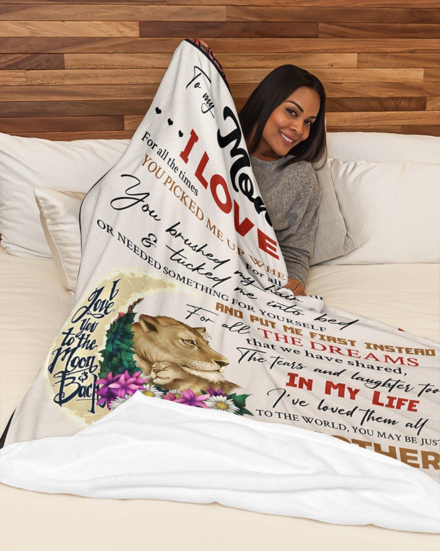 To My Mom I Love You For All The Times You Picked Me Up When I Was Down Blanket Meaningful Mother s Day Gift, Mother s Day Gift From Son To Mom, Home Decor Bedding Couch Sofa Soft and Comfy Cozy