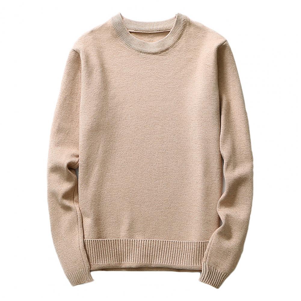 Anti-shrink Trendy Knitwear Men Sweater Elastic Winter Sweater Long Sleeves for Daily Wear alx