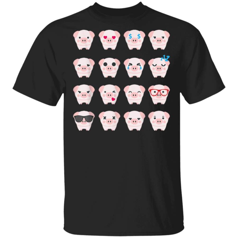 Pig Emoji t-shirt pig lover gifts