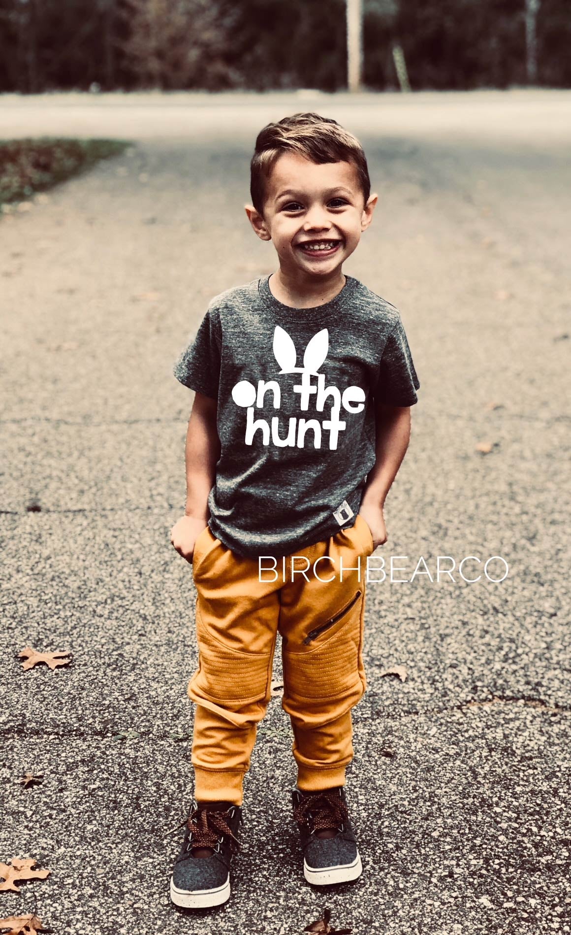 On The Hunt | Unisex Kids Easter Shirt | Cute Easter Bunny Shirt For Kids