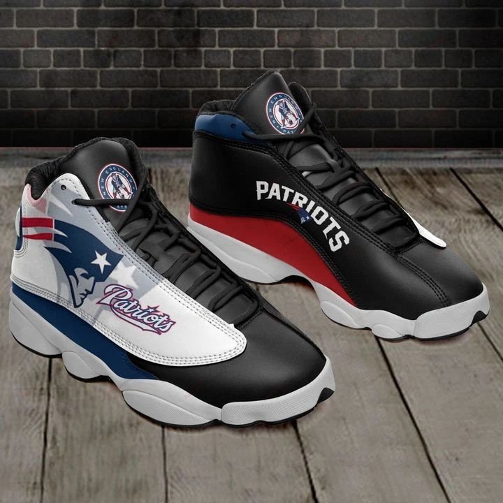 New England Patriots Football Team Design Air Jordan 13 Printing Shoes Sneaker