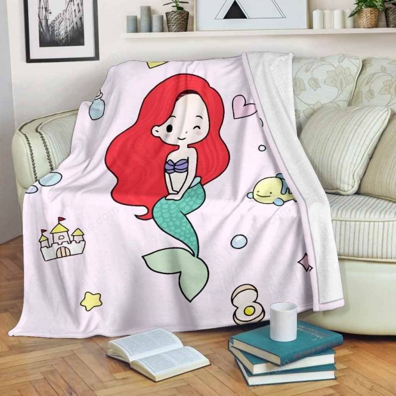 Ariel Mermaid Fleece Blanket